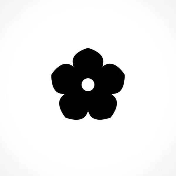 Černý Květ Rostlin Ikona Květinové Piktogramy Znak Bylinné Silueta — Stockový vektor