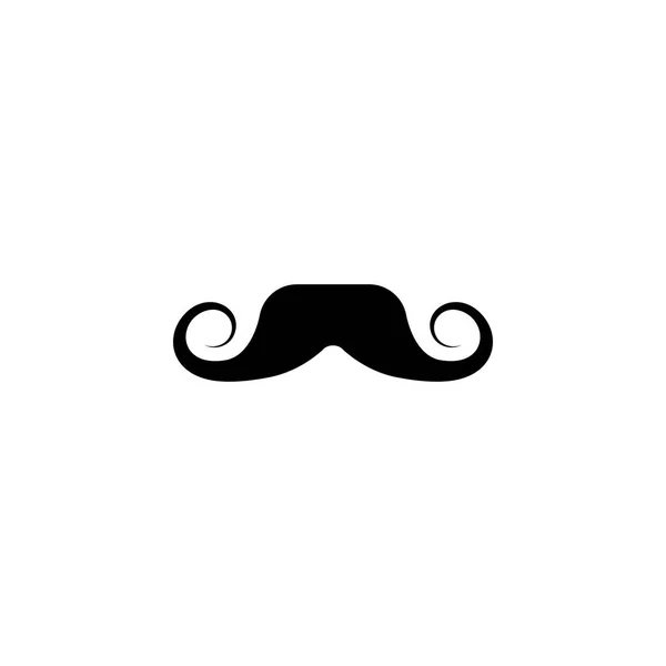 Style Rétro Hommes Fausse Moustache Icône Noire — Image vectorielle