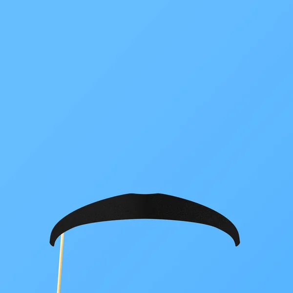 Famosos Bigotes Bigotes Falsos Una Paja Sobre Fondo Azul — Vector de stock