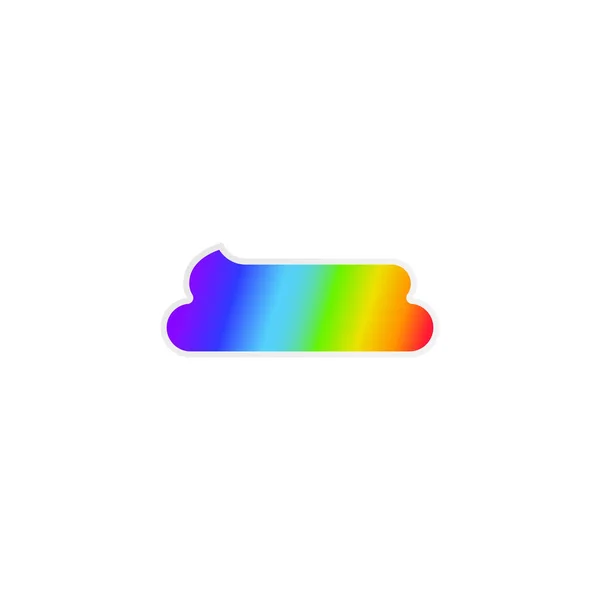 Enkla Avföring Ikonen Rainbow Färgad Bajs Simbol Boningshus Tecken — Stock vektor