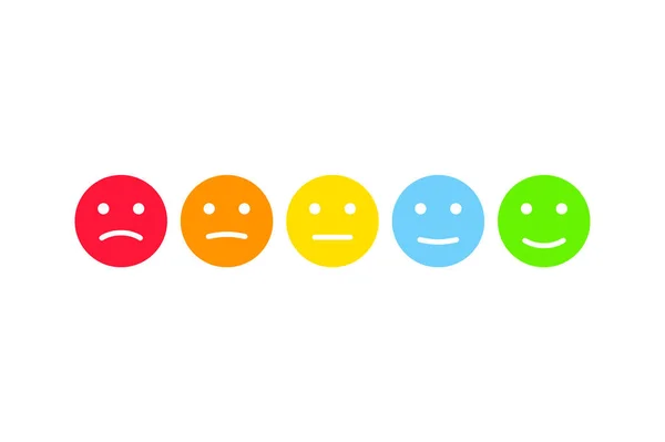 User Feedback Emoticons Infografiken Gesetzt Kundenbefragung Testimonials Smiley Illustration — Stockvektor