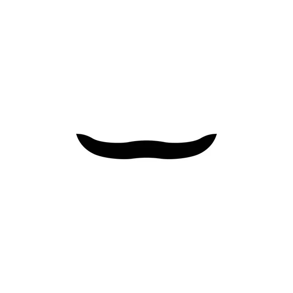 Falso Bigote Simple Icono Negro Hombre Bigote Silueta — Vector de stock