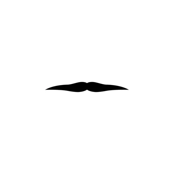 Retro Mens Fake Mustache Black Icon Isolated White Background — Stock Vector