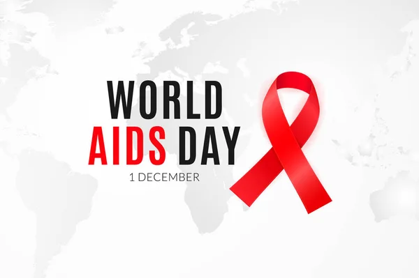 世界艾滋病日海报设计和国家希夫警觉性运动 — 图库矢量图片