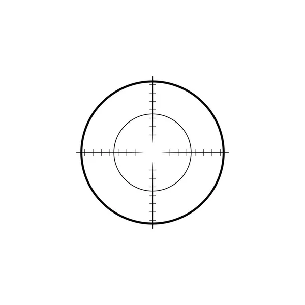 Collimator sight icon. Military sniper rifle target crosshairs. — Stock Vector