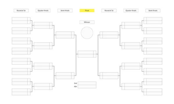 Soporte Locura Marzo Plantilla Gráfico Infografías Campeonato — Vector de stock