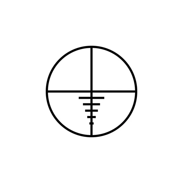 Ikona Černého Cíl Sniper Rozsah Nitkový Kříž Znamení — Stockový vektor