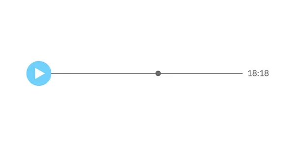 Illustrazione Dell Interfaccia Utente Riproduzione Del Messaggio Vocale Con Pulsante — Vettoriale Stock