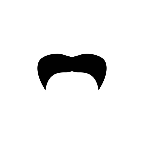 偽の口ひげのシンプルな黒いアイコン 男の口ひげのシルエット — ストックベクタ