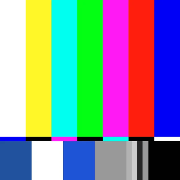 Старый Телевизионный Тест Скринсейвер Ретро Сигнала — стоковый вектор