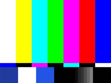 Eski tv test ekran. Retro hiçbir kanal sinyal ekran koruyucu