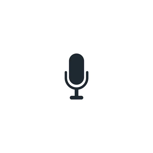 Icône Microphone Simple Pour Interface Utilisateur Applications Modernes — Image vectorielle