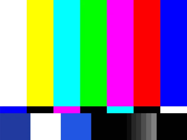 Gamla Testbilden Retro Ingen Kanal Signal Screensaver — Stock vektor