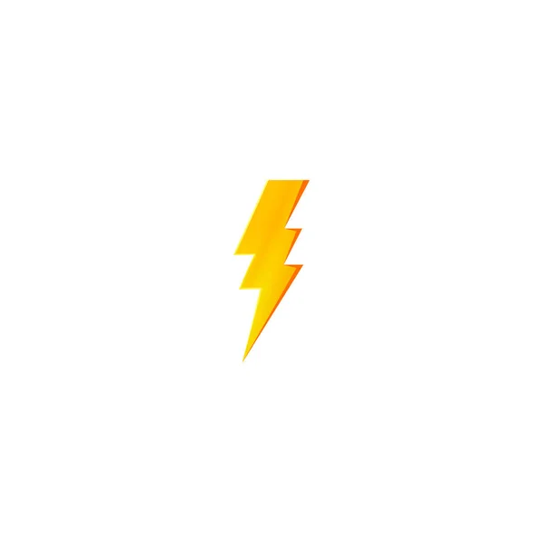 Icône Éclair Éclair Symbole Haute Tension Électricité — Image vectorielle