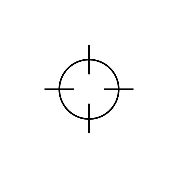 単純なコリメータ視力狙撃スコープの十字アイコン — ストックベクタ