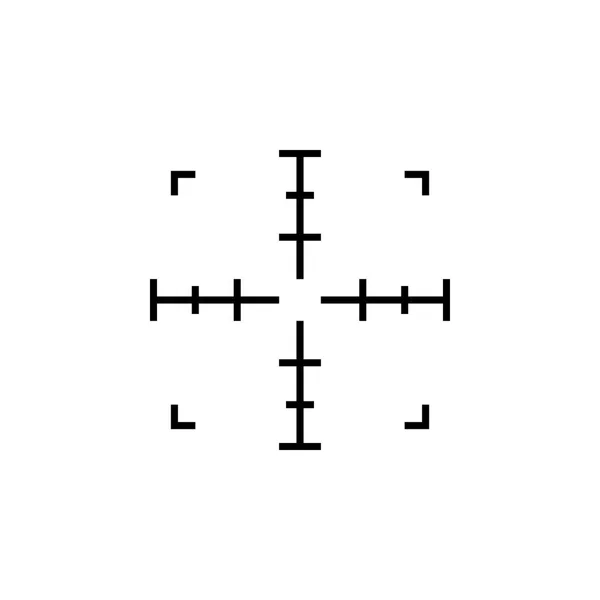 Einfaches Scharfschützengewehr Zielscheibe Fadenkreuz Zielfernrohr Symbol — Stockvektor