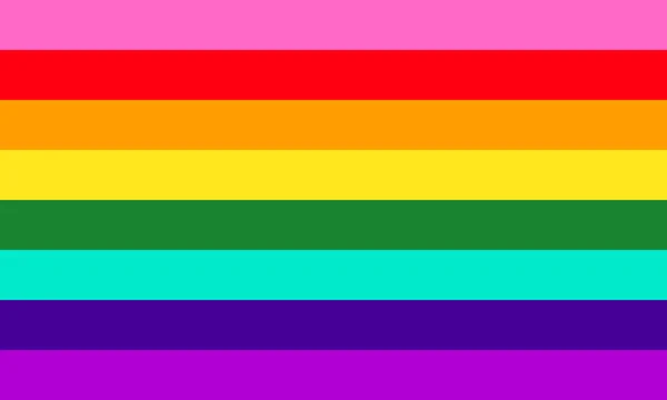 Original Lgbt Pride Eight Colors Rainbow Flag — Stock Vector