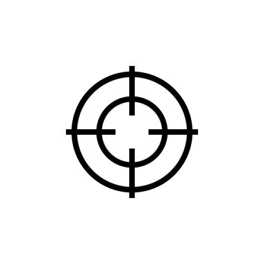 Keskin nişancı ince artı simgesi. Çapraz hedef amaç. Tüfek kapsam gez