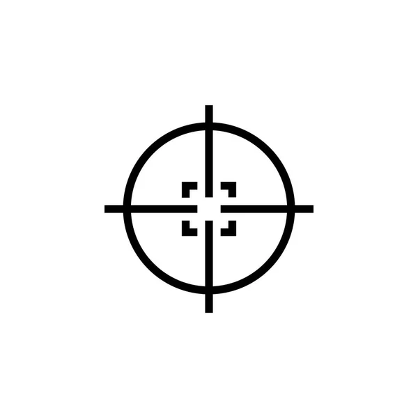 Sniper Crosshairs Icon Target Aim Cross Rifle Scope Rear Sight — Stock Vector
