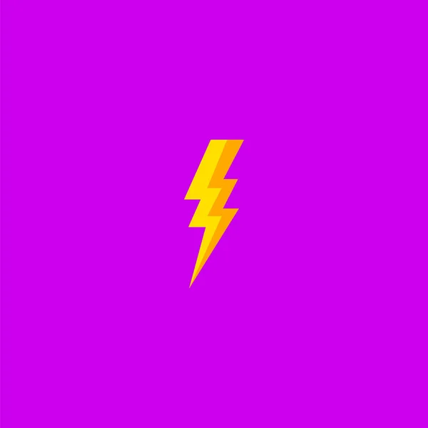 Flash Thunder Bolt Icon High Voltage Electricity Symbol — Stock Vector