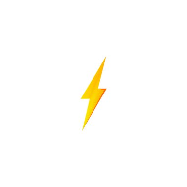 Flash ve gök gürültüsü simgesi cıvata. Yüksek gerilim ve elektrik sembolü