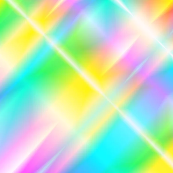 Streszczenie Tło Holograficzne Rainbow Wiązki Światła Efektu Dyspersji Pryzmatu — Wektor stockowy