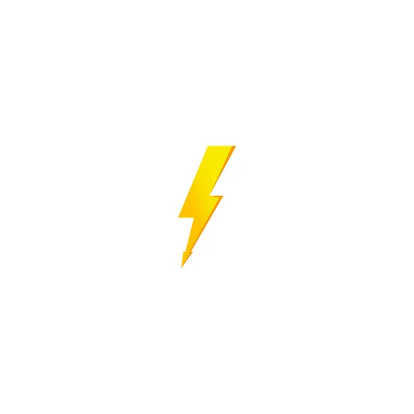 Simple Yellow Thunderbolt Icon Thunder Bolt High Voltage Sign — Stock Vector