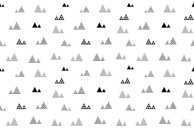 Üçgenler ve piramitler seamless modeli. Soyut geometrik Yinele