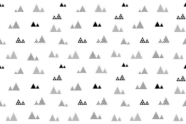Triangles Pyramids Seamless Pattern Abstract Geometric Repeat — Stock Vector