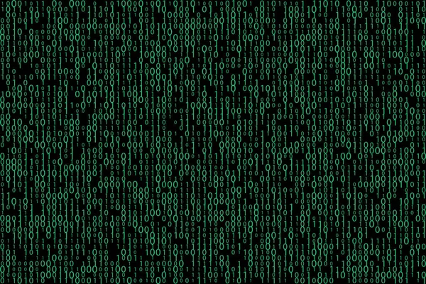 Abstrakten Binären Code Hintergrund Illustration Der Computertechnologie — Stockvektor