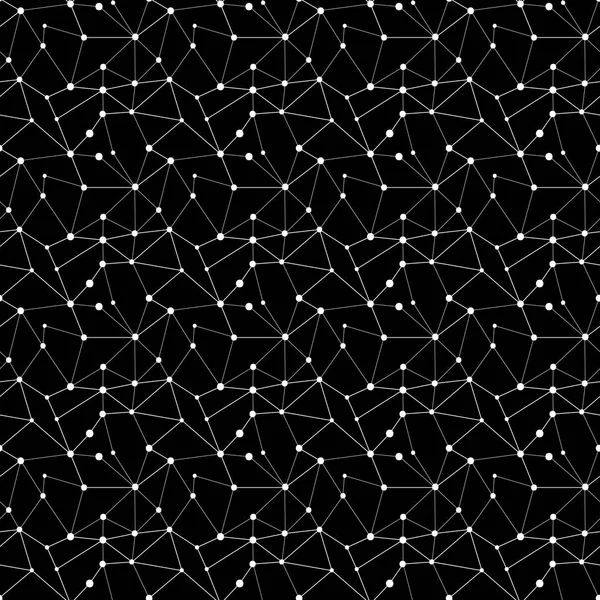 Vektor Abstrakte Geometrische Gepunktete Nahtlose Muster Weiße Punkte Und Linien — Stockvektor