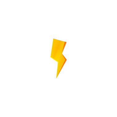 Flash ve gök gürültüsü simgesi cıvata. Yüksek gerilim ve elektrik sembolü