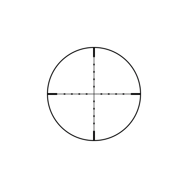 コリメータ視力アイコン 軍の狙撃兵のライフル ターゲット十字 — ストックベクタ