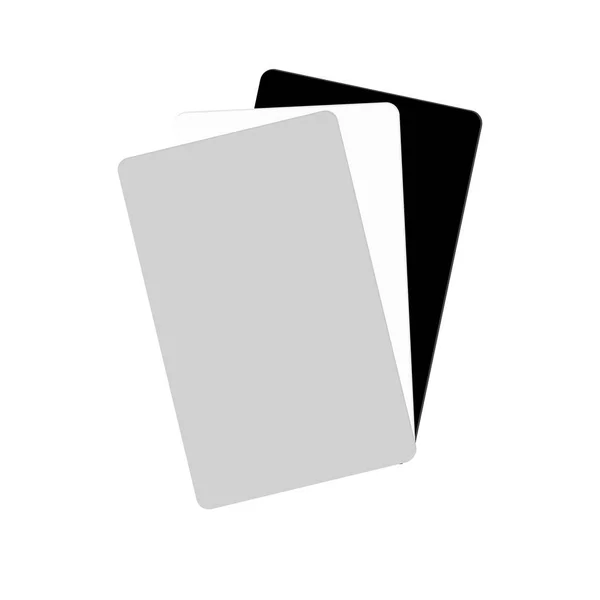 Λευκή Κάρτα Ισορροπία Τοις Εκατό Γκρι Κάρτα Δείγματος — Διανυσματικό Αρχείο