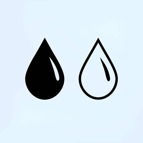 Ensemble de gouttes. Illustration de symbole liquide. Aperçu de la goutte d'eau . — Image vectorielle