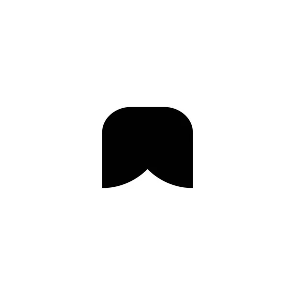 Retro mens falso bigote negro icono aislado sobre fondo blanco . — Archivo Imágenes Vectoriales