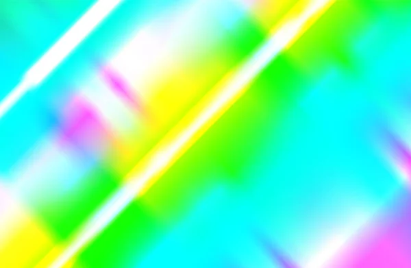 Regenboog stralen van licht. Holografische iriserende achtergrond. — Stockvector