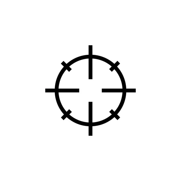 Snajper zakres krzyżyk cienkich zestaw ikon. Na białym tle karabin pistolet cel. — Wektor stockowy