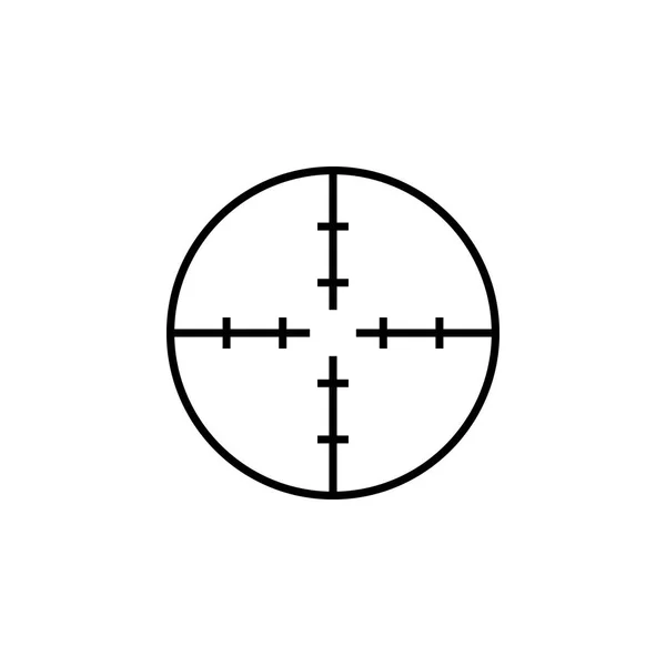Snajper zakres krzyżyk cienkich zestaw ikon. Na białym tle karabin pistolet cel. — Wektor stockowy