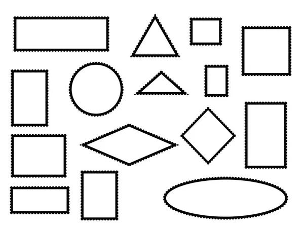 엽서 및 우편 카드 마킹 용 우표 — 스톡 벡터