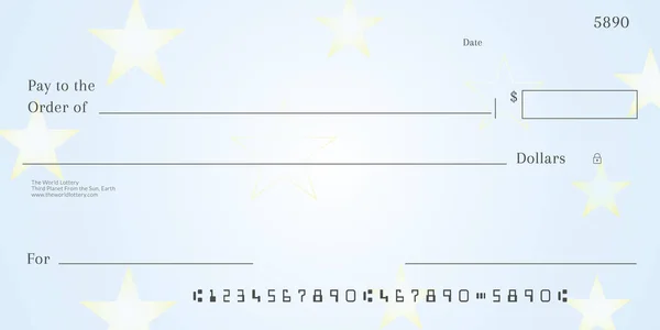 Modèle de billet de loto vierge. Vérification de loterie vide . — Image vectorielle