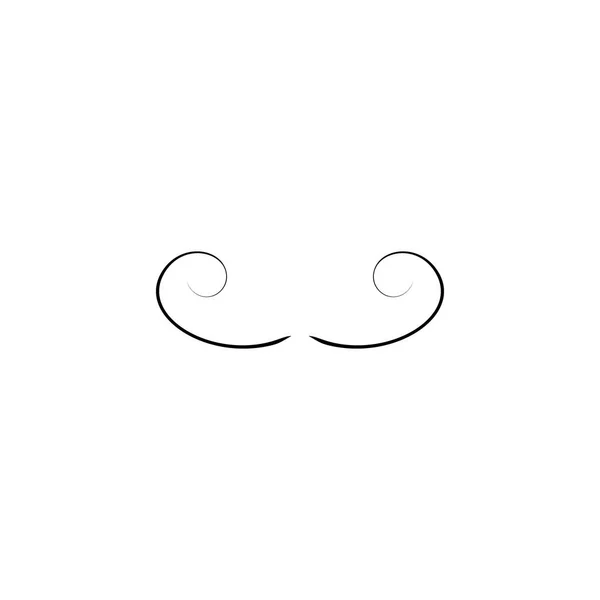 Retro mens falska mustasch svart ikon isolerad på vit bakgrund. — Stock vektor