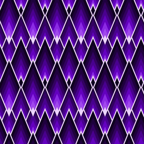 Patrón triangular en color ultravioleta. Textura geométrica sin costura en tonos de color púrpura . — Vector de stock