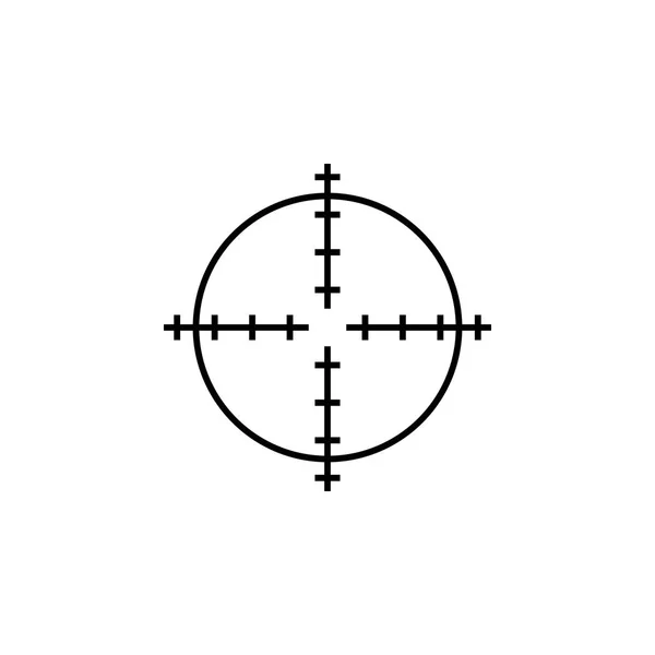 Lingkup penembak jitu membidik ikon tipis. Terisolasi target senapan senapan . - Stok Vektor