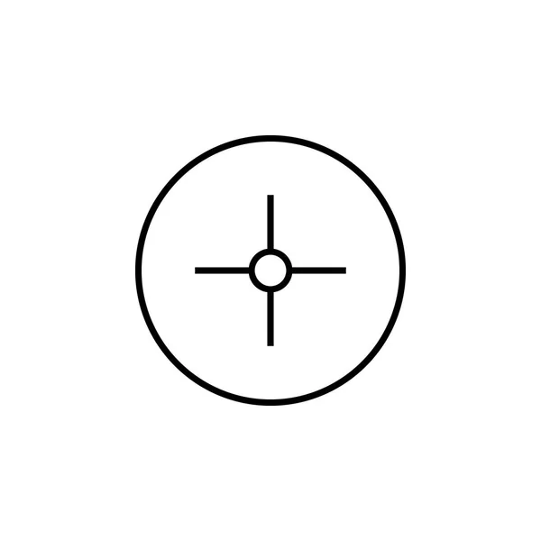Sniper rozsah křížek tenká sada ikon. Izolované puška pistole cíl. — Stockový vektor