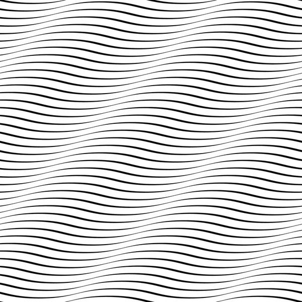 波浪形背景。无缝的线条模式。运动的光学错觉 — 图库矢量图片