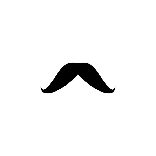 Fausse moustache simple icône noire. Silhouette moustache homme . — Image vectorielle