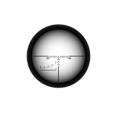 Sniper scope crosshairs. Rifle aim icon. Weapon viewfinder. clipart