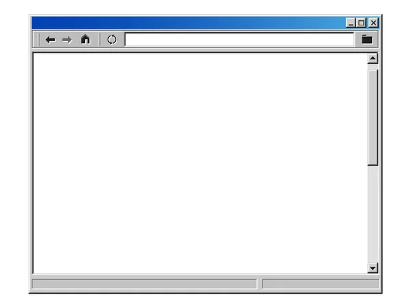 Retro internet browser window stylized as old user interface. — Stock Vector