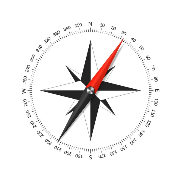 Kompas ansigt med vind rose og dial . – Stock-vektor